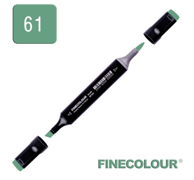 Маркер спиртовой Finecolour Brush 061 сосново-зеленый G61