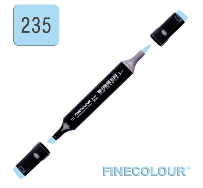 Маркер спиртовий Finecolour Brush 235 блакитний B235