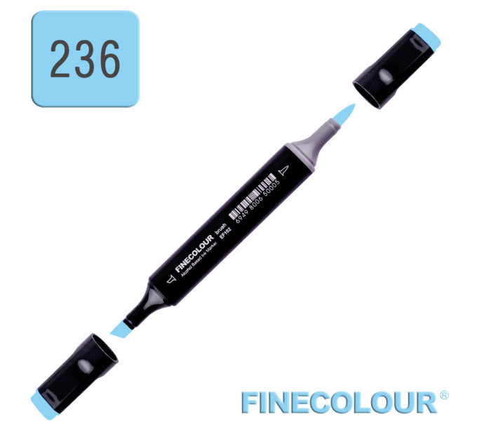 Маркер спиртовой Finecolour Brush 236 обработанный синий B236