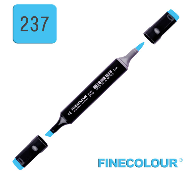 Маркер спиртовий Finecolour Brush 237 блакитний ціанін B237