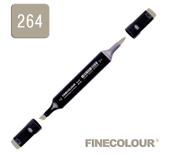 Маркер спиртовой Finecolour Brush 264 желтовато-серый №6 YG264