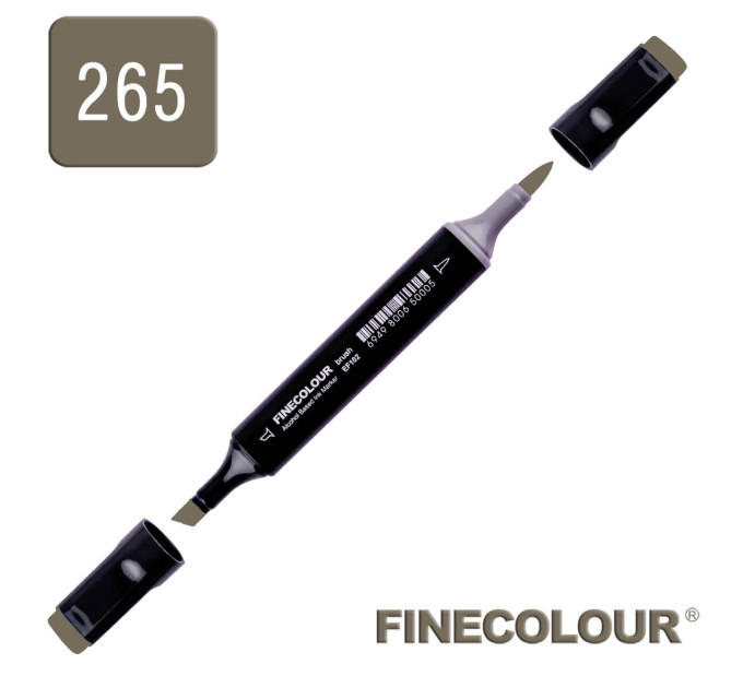 Маркер спиртовой Finecolour Brush 265 желтовато-серый №8 YG265