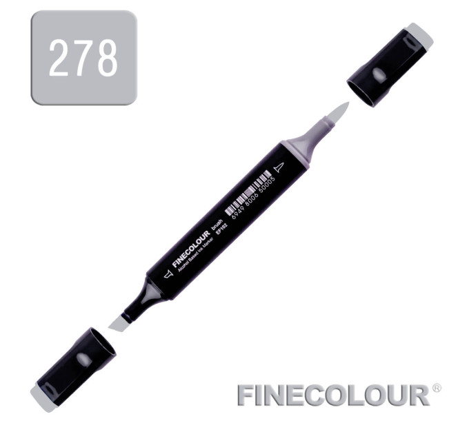 Маркер спиртовой Finecolour Brush 278 нейтральный серый №4 NG278