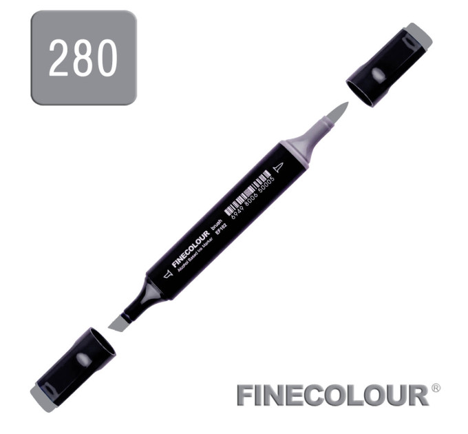 Маркер спиртовой Finecolour Brush 280 нейтральный серый №7 NG280