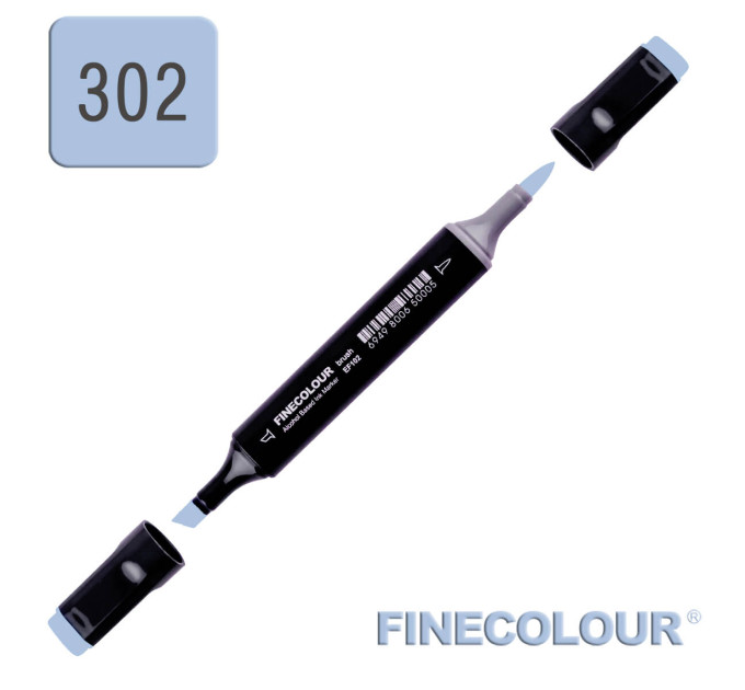 Маркер спиртовий Finecolour Brush 302 синій марганець B302