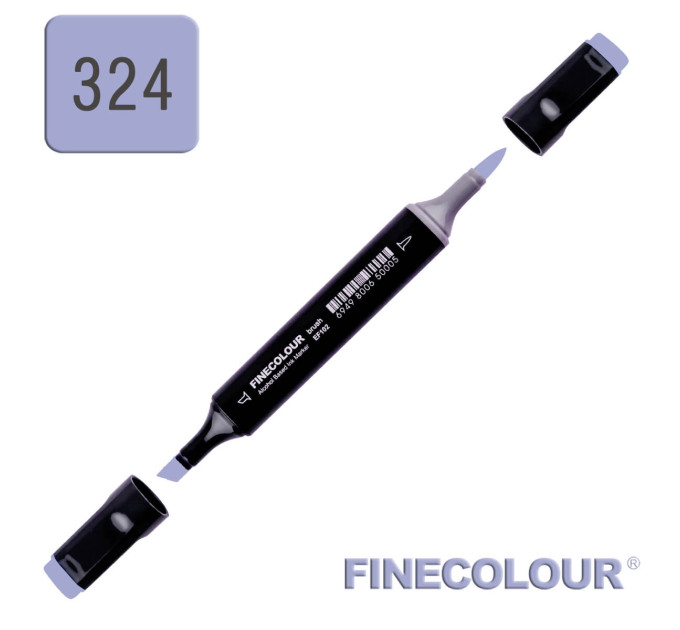 Маркер спиртовой Finecolour Brush 324 темно-красновато-синий B324