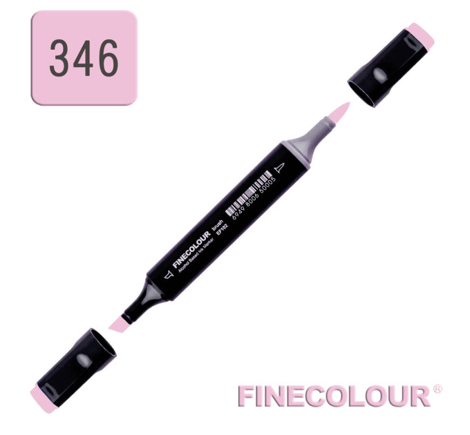 Маркер спиртовой Finecolour Brush 346 темно-розовый RV346
