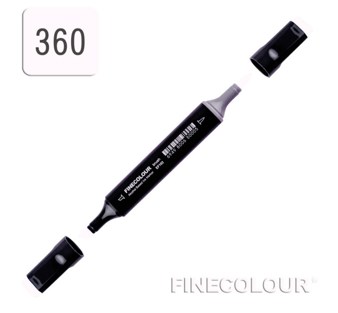Маркер спиртовий Finecolour Brush 360 рожево-білий R360