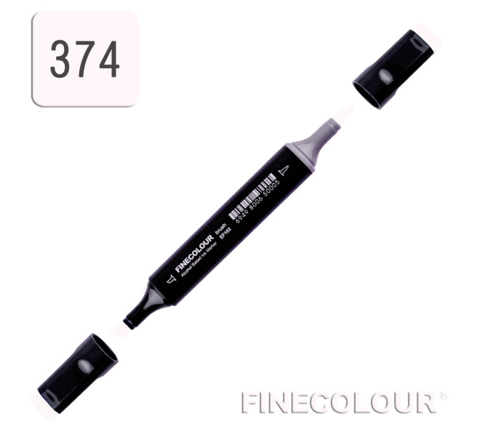 Маркер спиртовой Finecolour Brush 374 бледно-розовый R374