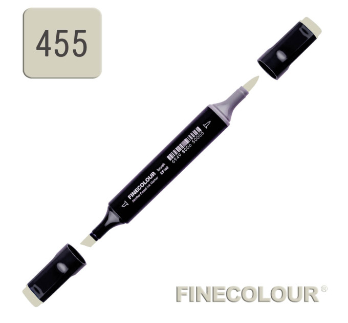 Маркер спиртовой Finecolour Brush 455 зеленовато серый YG455