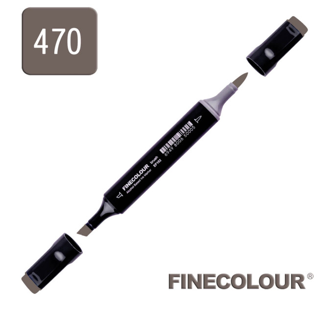 Маркер спиртовой Finecolour Brush 470 теплый серый №8 WG470
