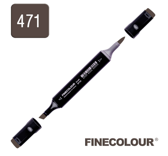 Маркер спиртовой Finecolour Brush 471 теплый серый №9 WG471