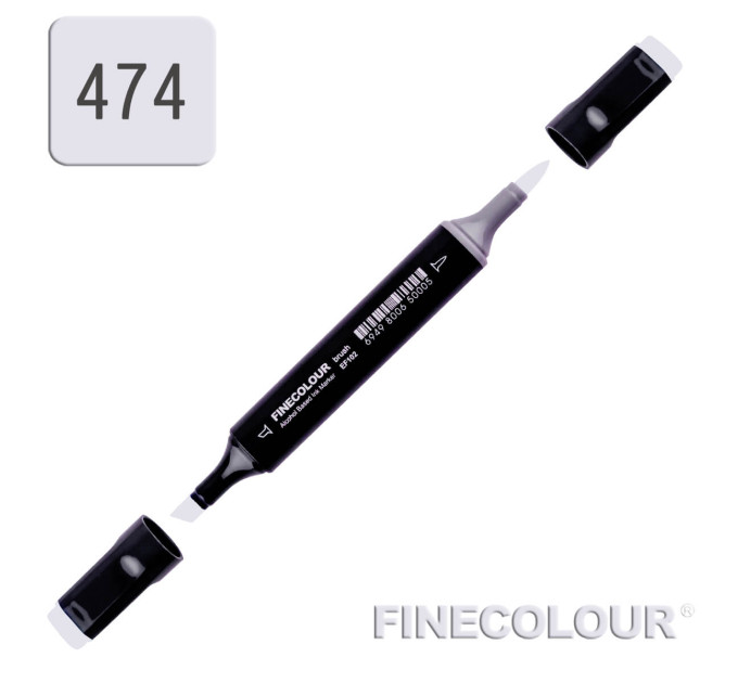 Маркер спиртовий Finecolour Brush 474 відтінковий сірий №3 SG474