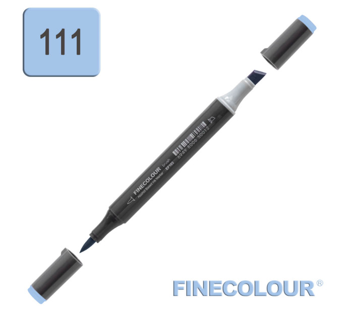 Маркер спиртовой Finecolour Brush-mini фтало-синий B111