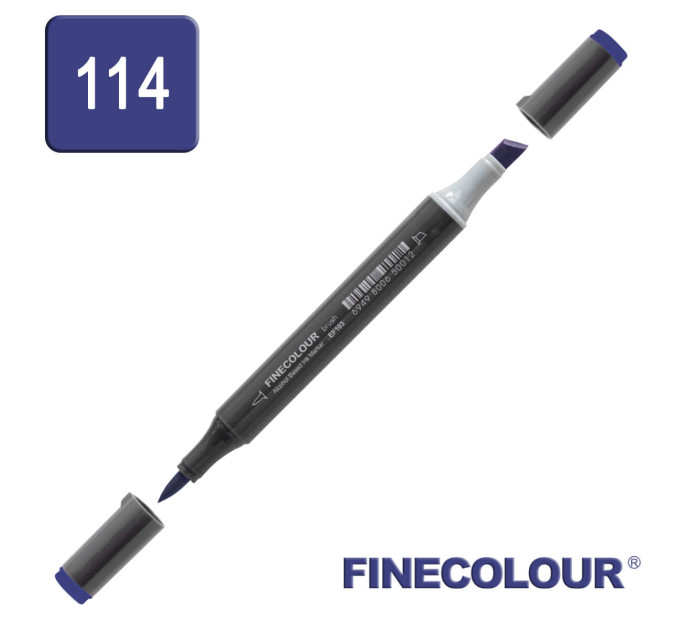 Маркер спиртовой Finecolour Brush-mini темно-синий B114