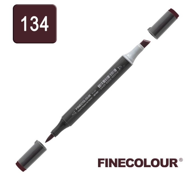 Маркер спиртовий Finecolour Brush-mini темно-фіолетовий E134