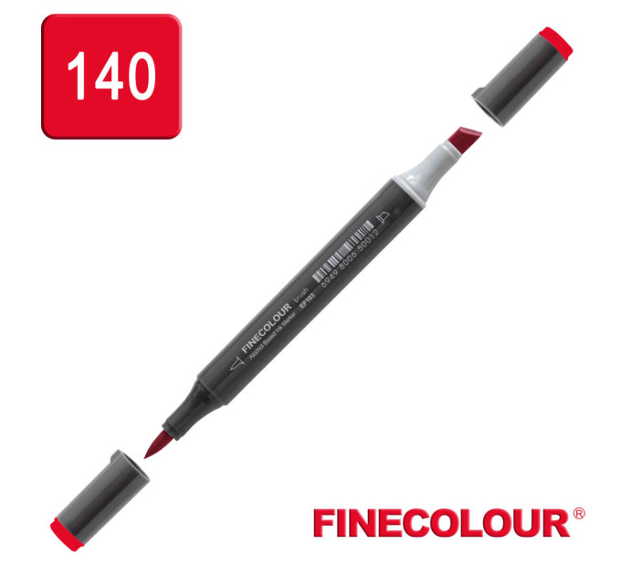 Маркер спиртовой Finecolour Brush-mini кровавый красный R140