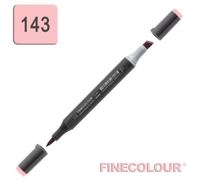 Маркер спиртовой Finecolour Brush-mini шпинель розовая R143