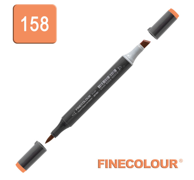 Маркер спиртовой Finecolour Brush-mini оранжевый кадмий YR158