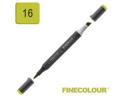 Маркер спиртовой Finecolour Brush-mini темно-желтовато зеленый YG16