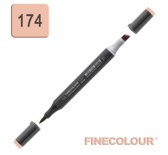 Маркер спиртовой Finecolour Brush-mini темный загар E174