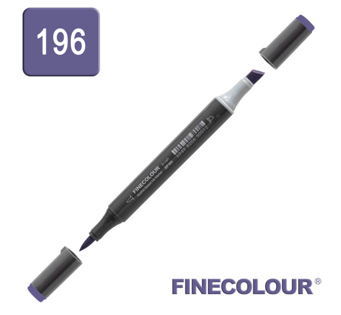 Маркер спиртовой Finecolour Brush-mini сине-фиолетовый B196