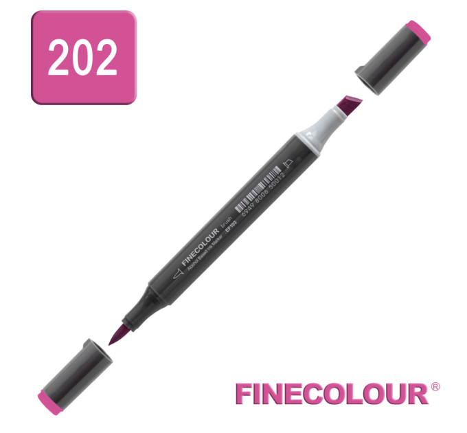 Маркер спиртовой Finecolour Brush-mini ярко-розовый RV202