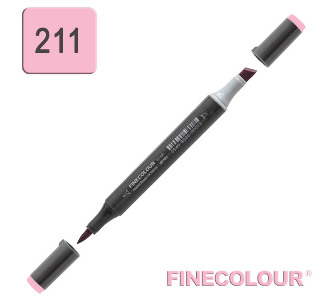 Маркер спиртовий Finecolour Brush-mini ніжний рожевий RV211