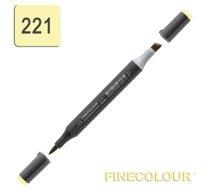 Маркер спиртовий Finecolour Brush-mini блідо-жовтий лимон YG221