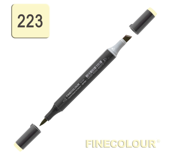 Маркер спиртовой Finecolour Brush-mini бледно-желтый Y223