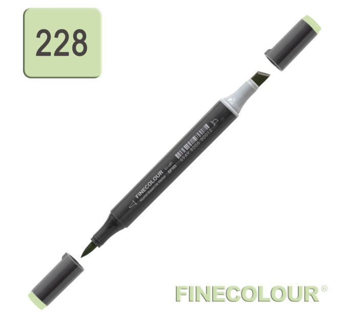 Маркер спиртовий Finecolour Brush-mini кислотний зелений YG228