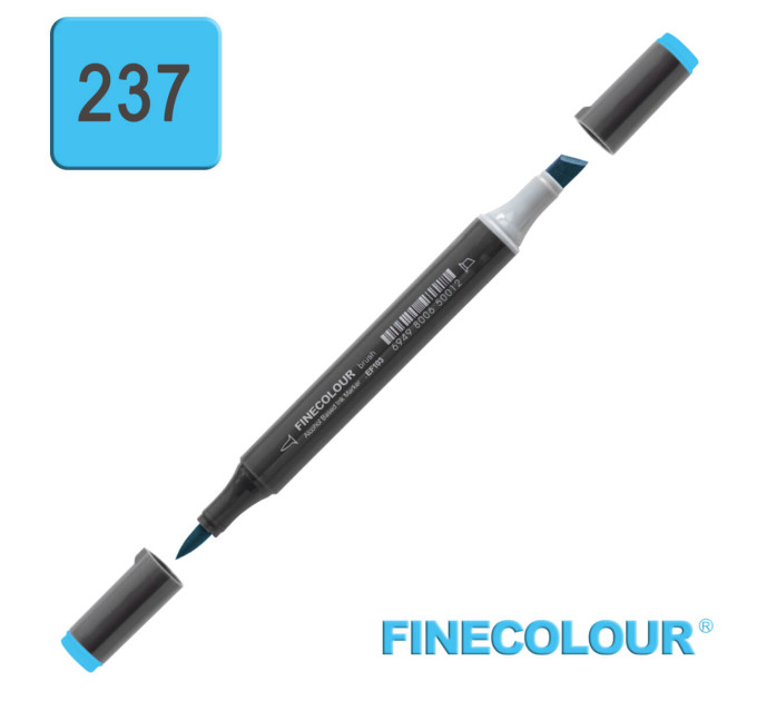 Маркер спиртовой Finecolour Brush-mini голубой цианин B237
