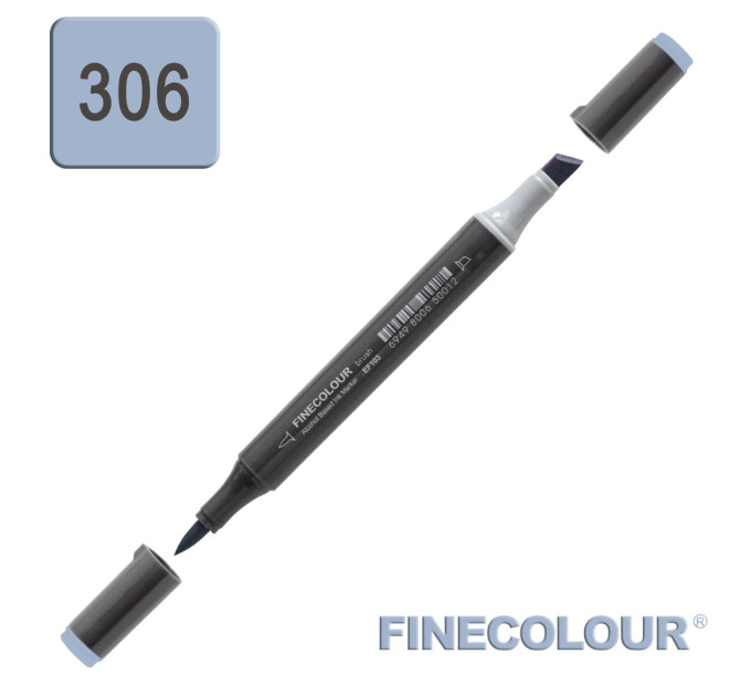 Маркер спиртовой Finecolour Brush-mini светло-сероватый кобальт B306