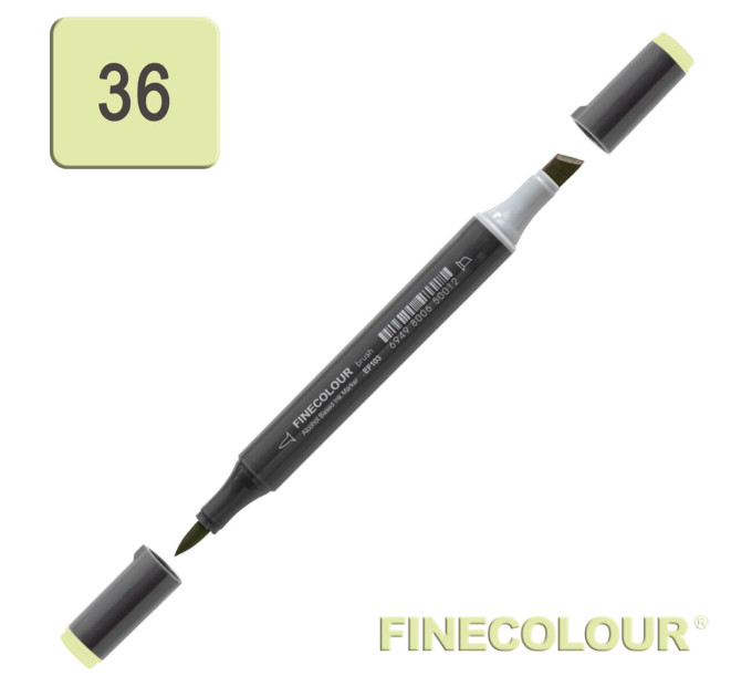 Маркер спиртовой Finecolour Brush-mini желтовато-зеленый YG36
