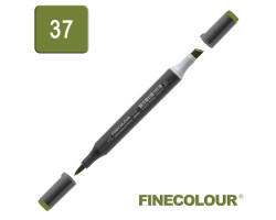 Маркер спиртовой Finecolour Brush-mini глубокий оливково-зеленый YG37
