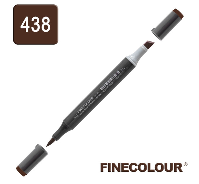 Маркер спиртовой Finecolour Brush-mini темная кора E438