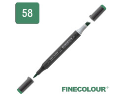 Маркер спиртовой Finecolour Brush-mini зеленый холли G58