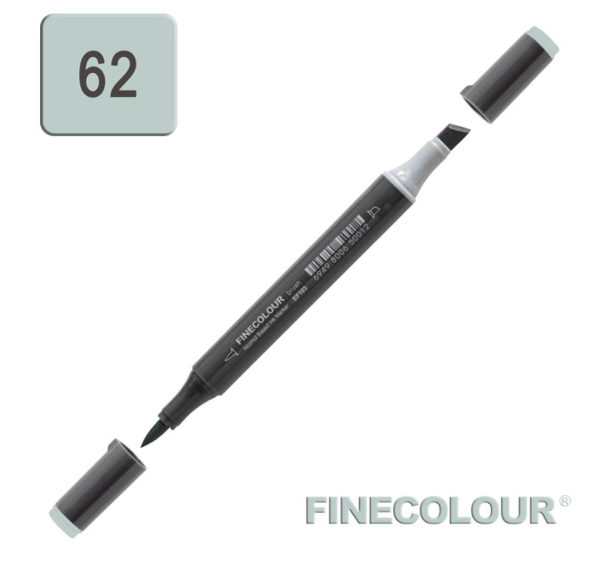 Маркер спиртовий Finecolour Brush-mini відтінок зеленувато-сірий BG62