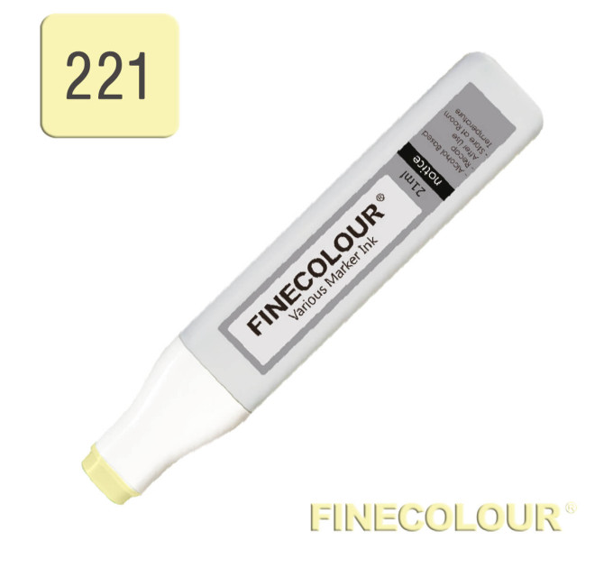Заправка для маркеров Finecolour Refill Ink 221 бледно-желтый лимон YG221