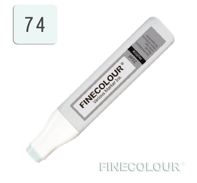 Заправка для маркеров Finecolour Refill Ink 074 холодный оттенок голубого BG74