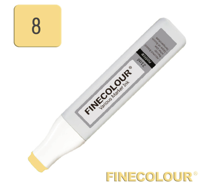 Заправка для маркера Finecolour Refill Ink 008 жовтий Y8