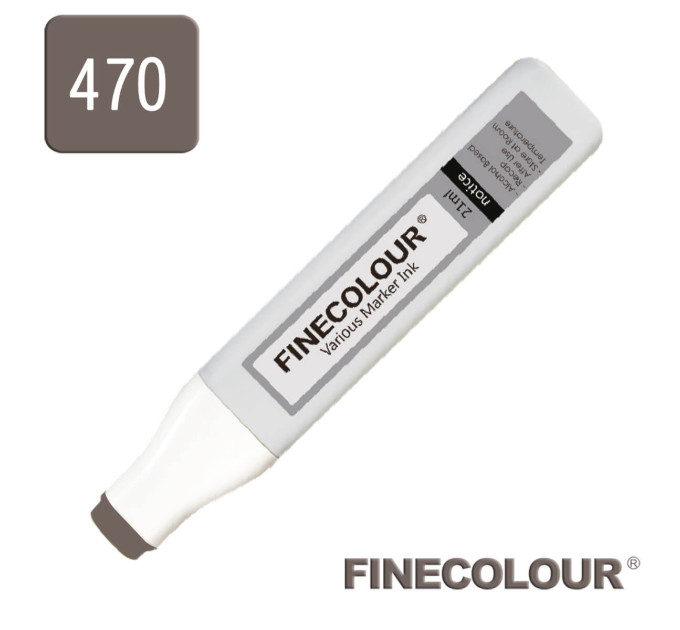 Заправка для маркеров Finecolour Refill Ink 470 теплый серый №8 WG470