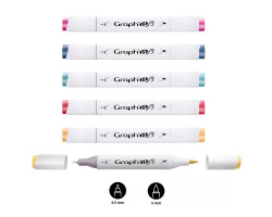 Двосторонній маркер Graphit Brushmarker, Лаванда - 6140 арт GI86140-foto3