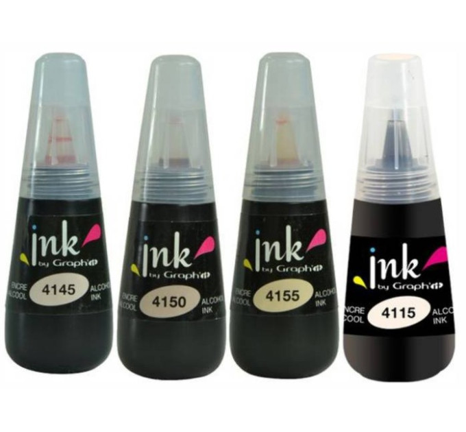 Набір спиртового чорнила для заправки маркерів, Skin colours, 25 мл, 4 шт, Graphit GE00404