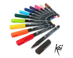 Набор маркеров Koi Coloring Brush Pen, 12 шт Sakura-foto2
