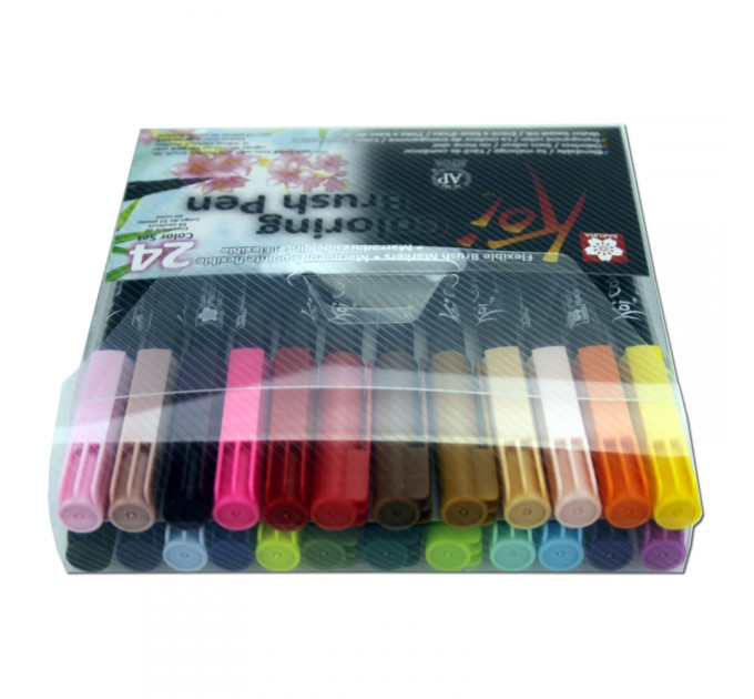 Набор маркеров Koi Coloring Brush Pen, 24 шт Sakura