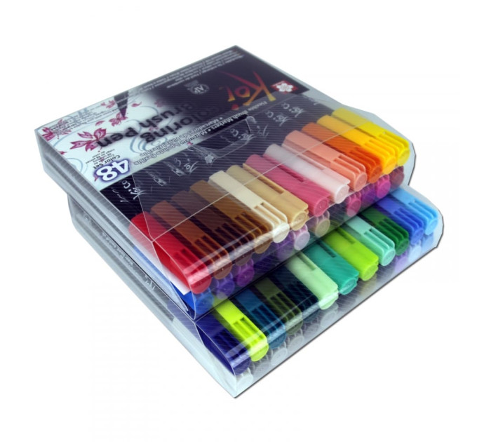 Набор маркеров Sakura Koi Coloring Brush Pen 48 цв