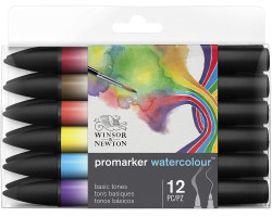 Акварельные маркеры Winsor Newton 0290165 Watercolor Markers Set 12 шт 0290165-foto2