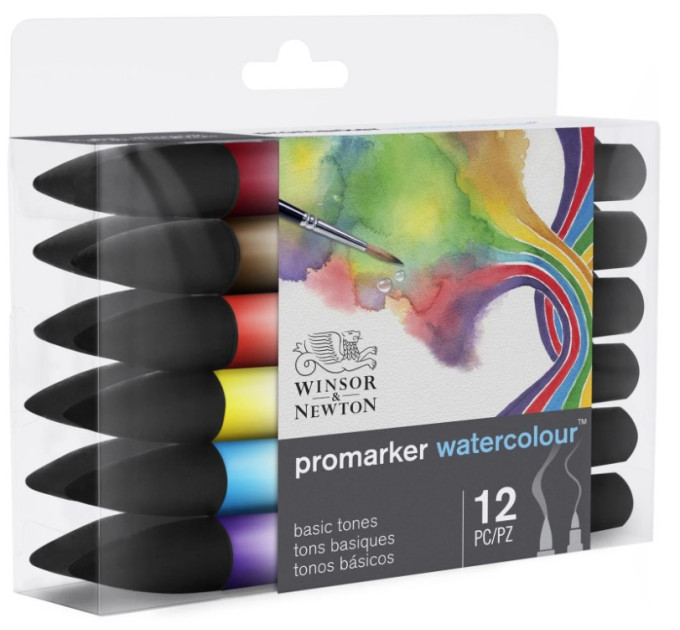 Акварельні маркери Winsor Newton 0290165 Watercolor Markers Set 12 шт 0290165