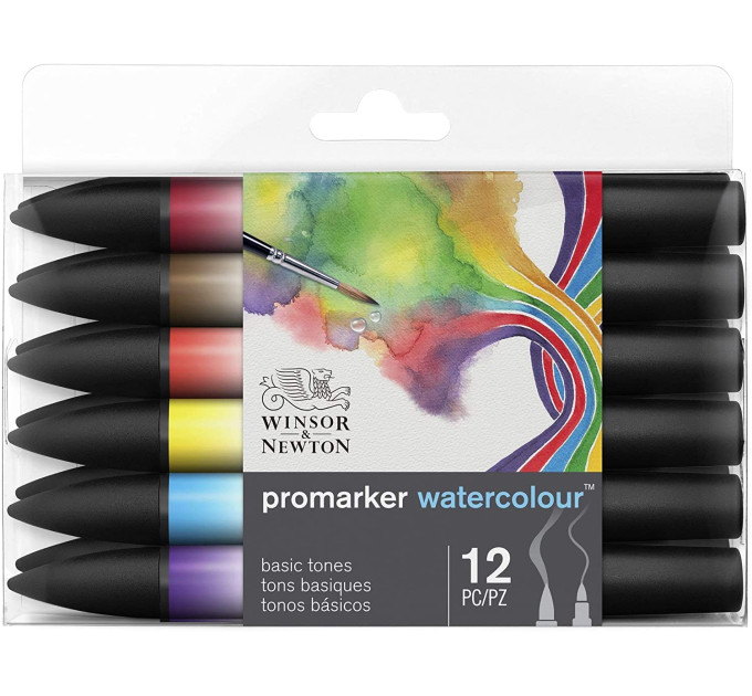 Акварельные маркеры Winsor Newton 0290165 Watercolor Markers Set 12 шт 0290165
